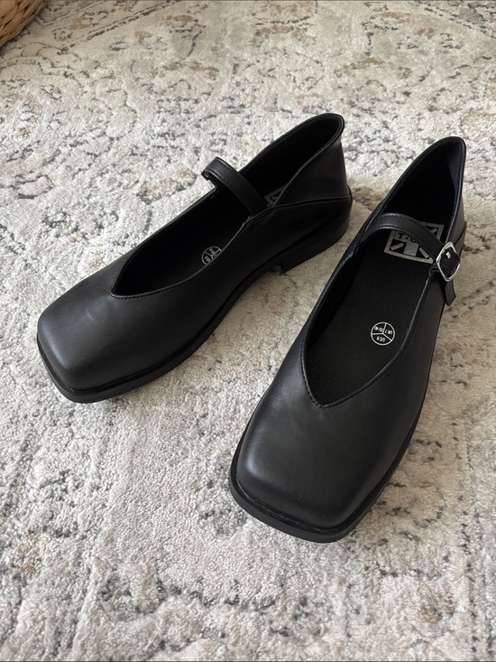 T.U.K Shoes - Black TUKskin™ Square Toe Mary Jane